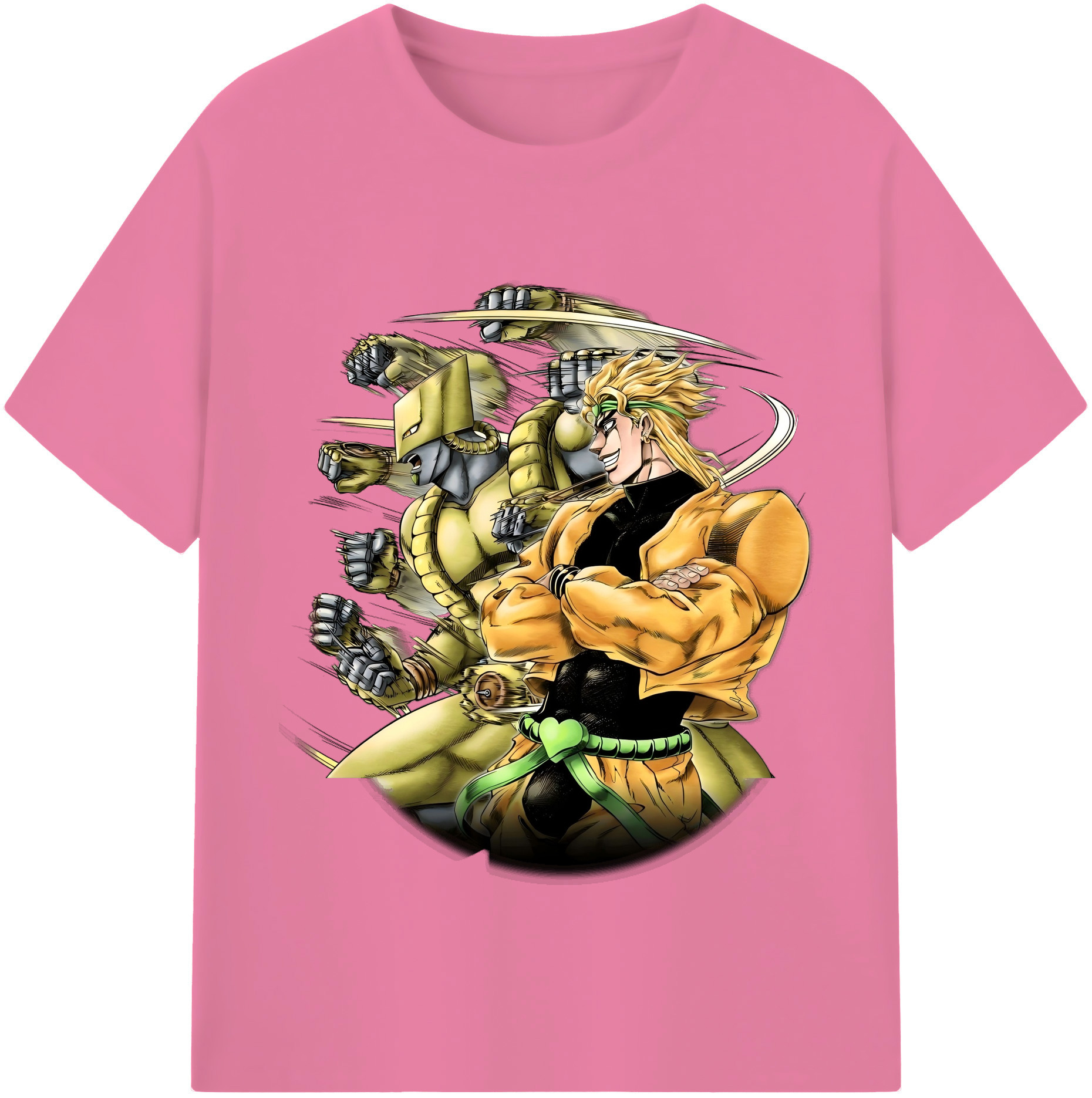 （画像用） ジョジョの奇妙な冒険 ディオ?ブランドー JoJo's Bizarre Adventure Dio Brando 綿100％半袖Tシャツ（フロントプリント）